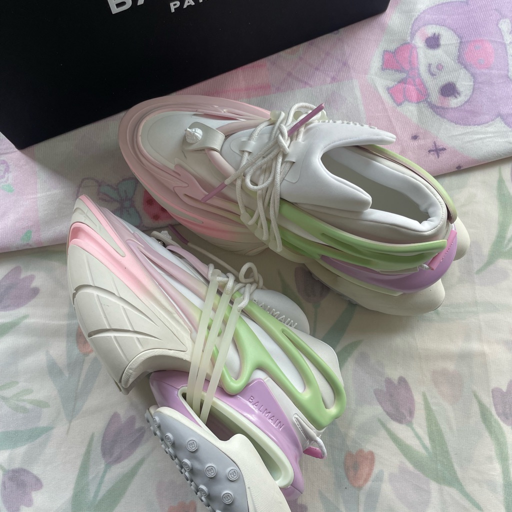 Balenciaga Pastel Multicolor Chunky Sneakers In Pink, Green & Purple